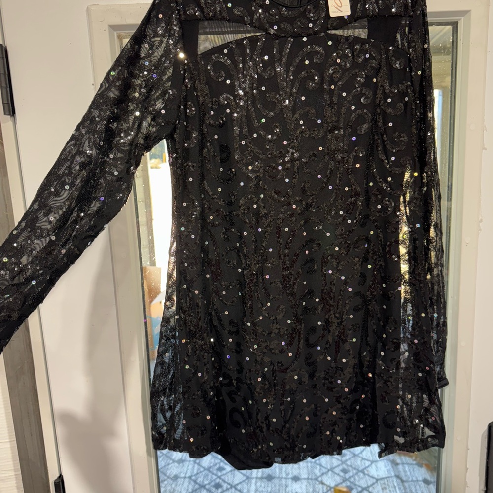 Weissman Black Sequin Kids Dance Costume